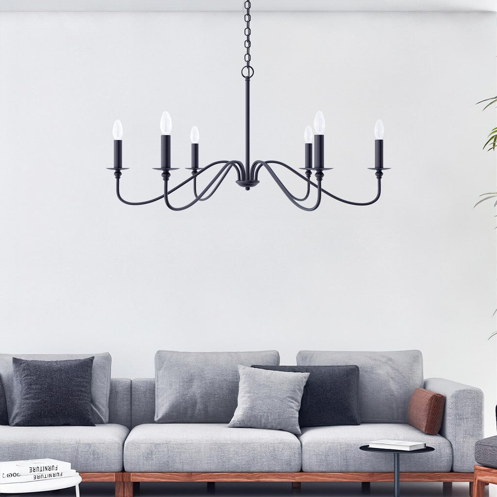 Alistair Vintage Candle Style Metal Chandelier