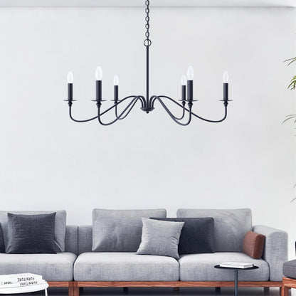 Alistair Vintage Candle Style Metal Chandelier
