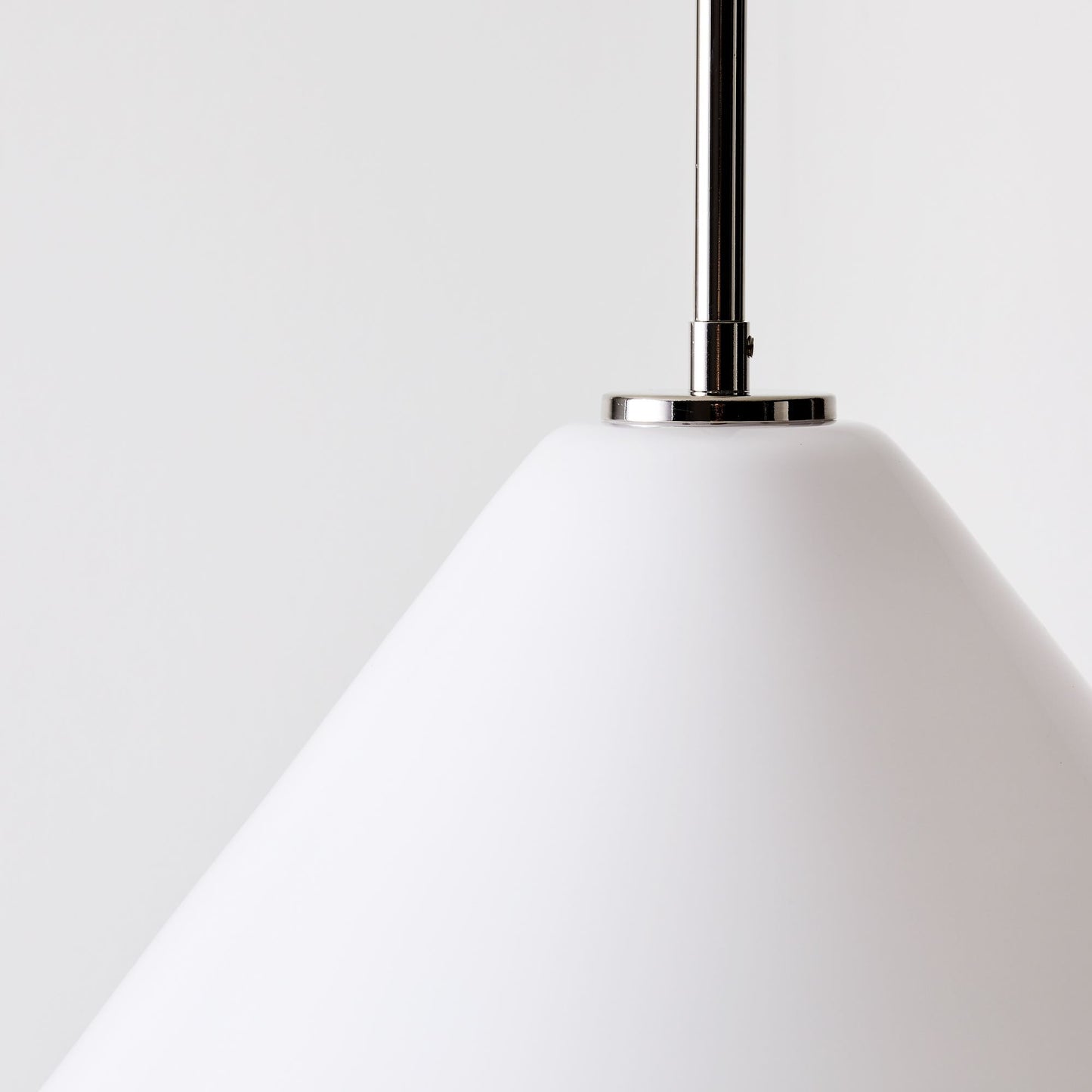 Nori Minimalist Brass Glass Cone Pendant Light