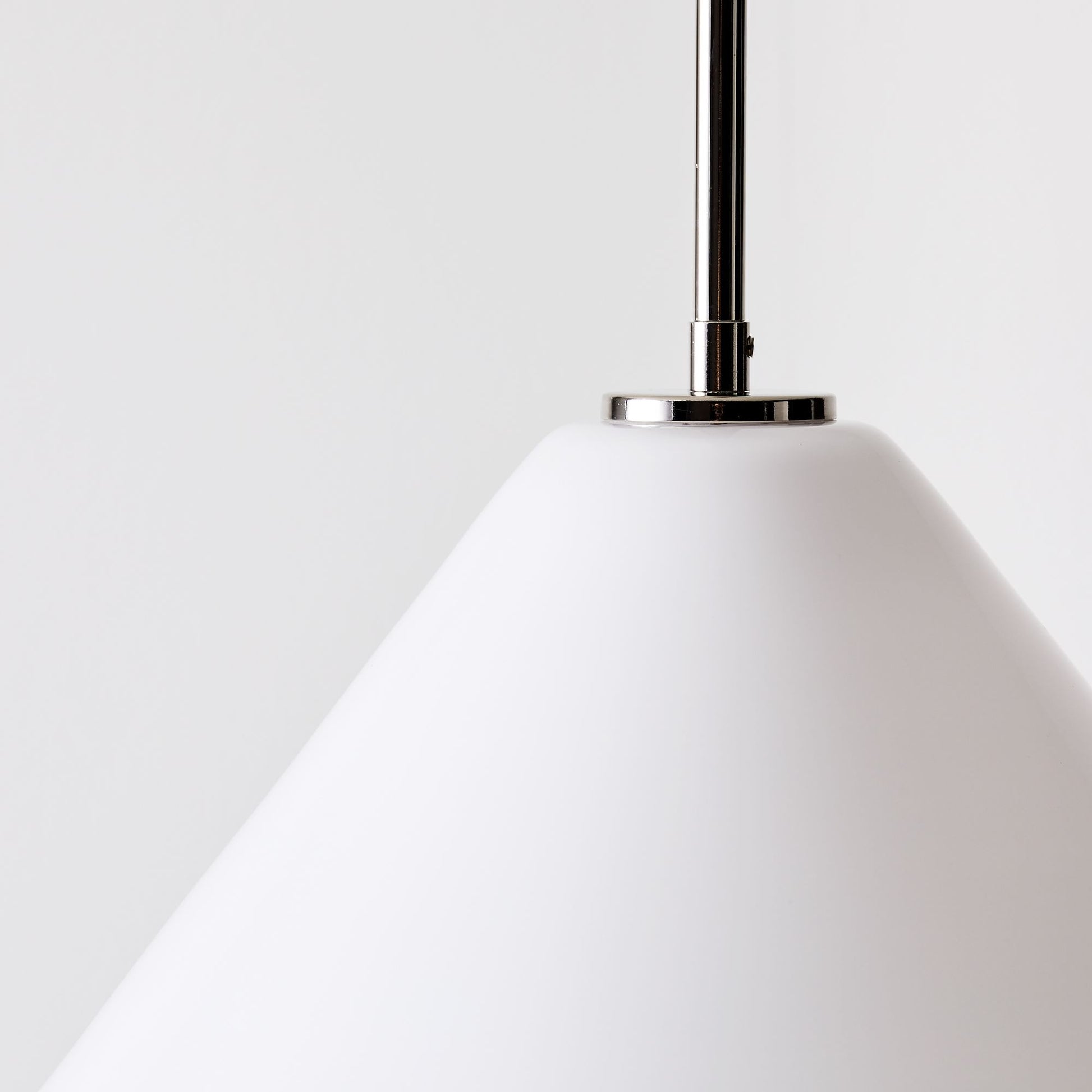 Nori Minimalist Brass Glass Cone Pendant Light