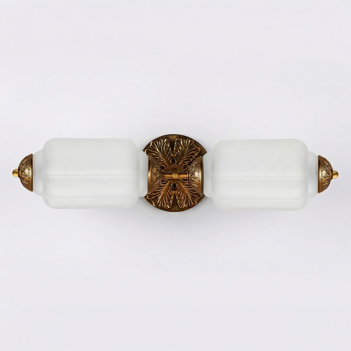 Cyrilith Vintage Art Deco Milk Glass Eloise Vanity Light