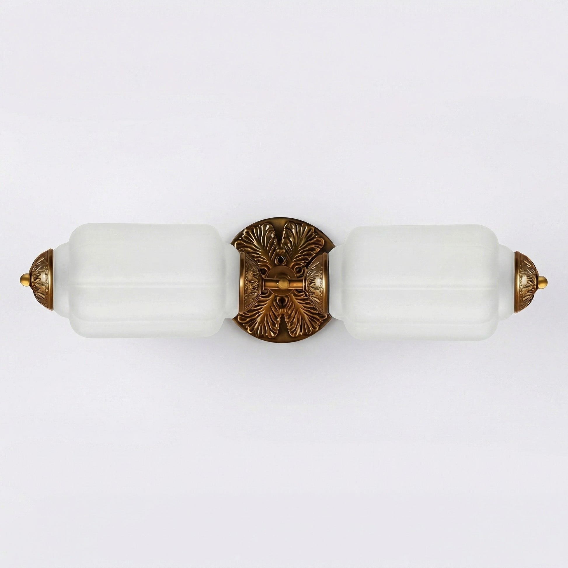 Cyrilith Vintage Art Deco Milk Glass Eloise Vanity Light