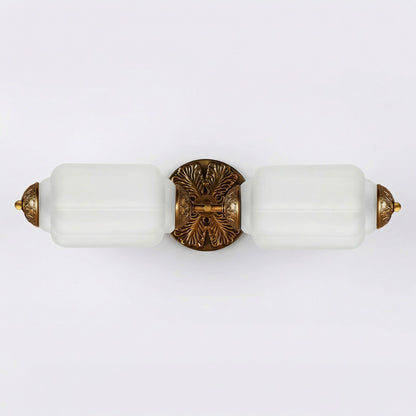 Cyrilith Vintage Art Deco Milk Glass Eloise Vanity Light