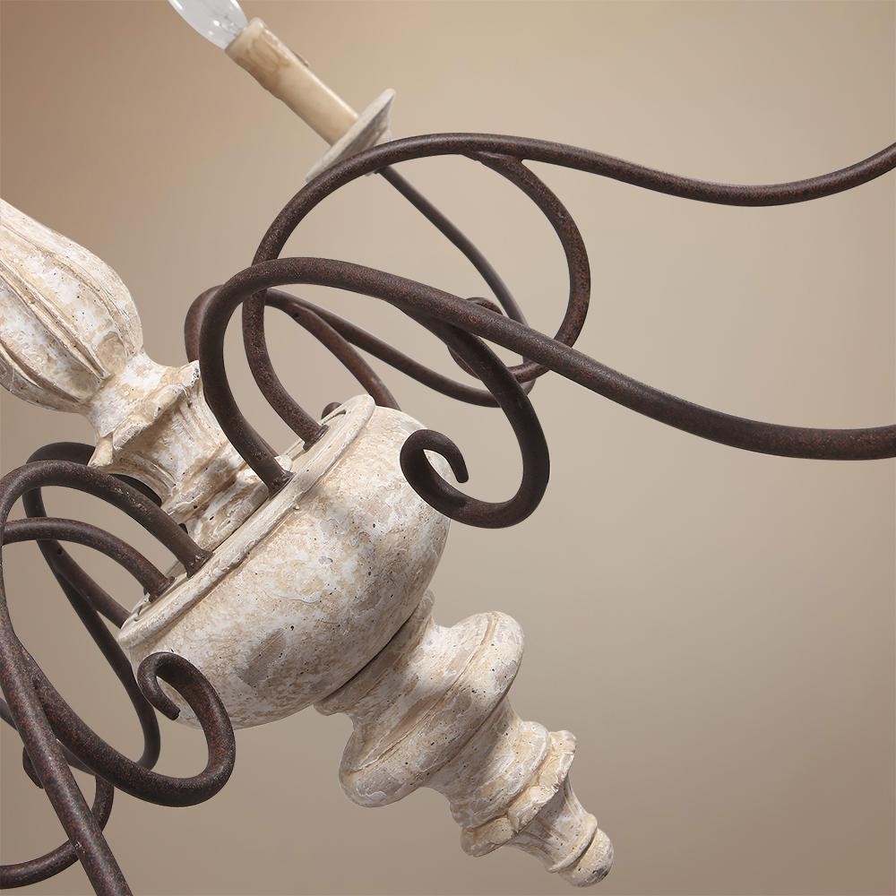 Scout Farmhouse Wood Anchor Candle Chandelier