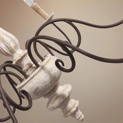 Scout Farmhouse Wood Anchor Candle Chandelier