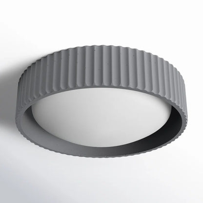 Arnold ‎Minimalist Round Led Fluted Concrete Ceiling Light