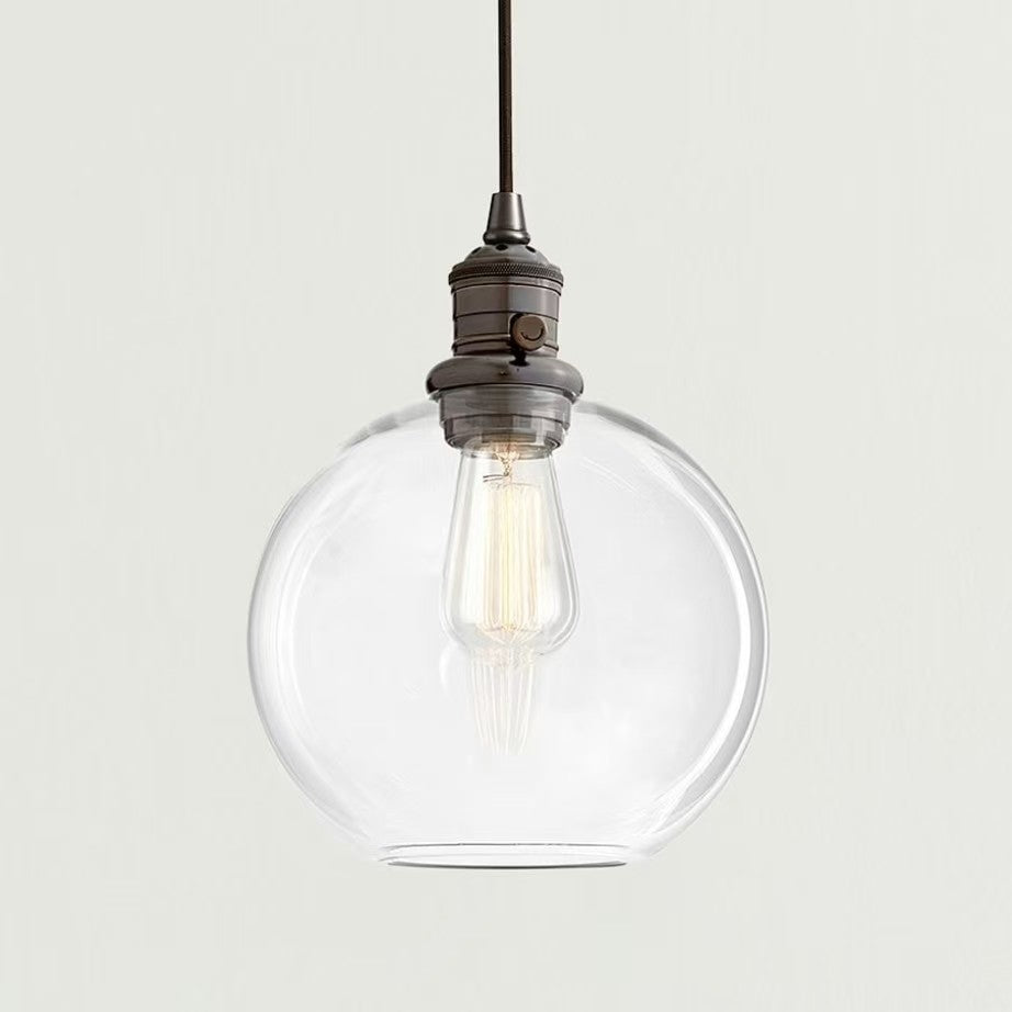 Savion Clear Glass Globe Pendant Light