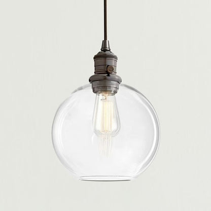 Savion Clear Glass Globe Pendant Light