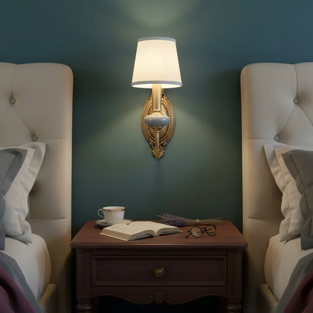 Osman Vintage Fabric Linen Wall Sconce