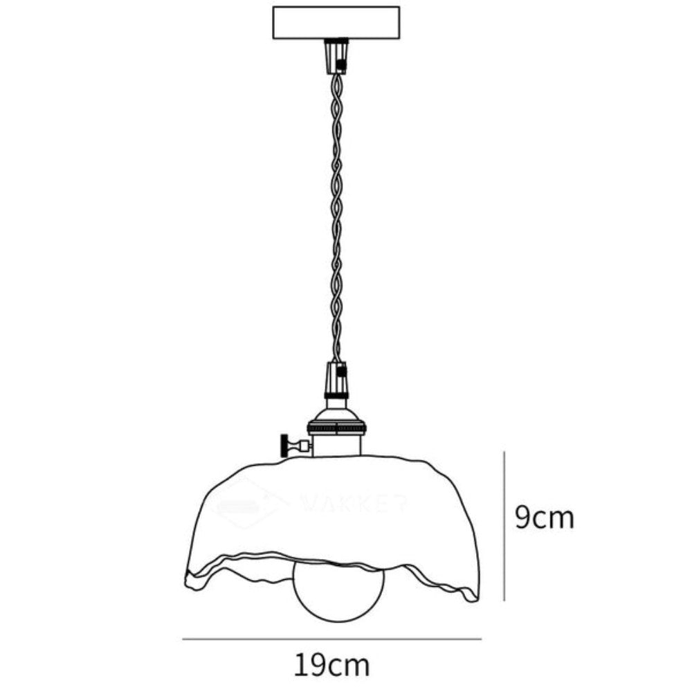 Nyxalis Vintage Brass Glass Pendant Light