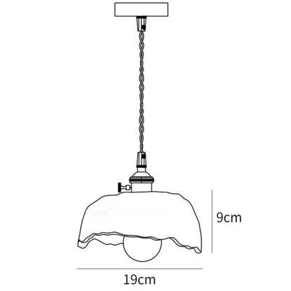 Nyxalis Vintage Brass Glass Pendant Light