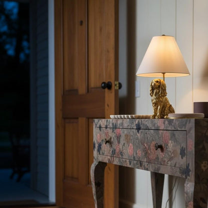 Aurea Unique Animal Table Lamp - Dog Sculptural Accent Lighting for Bedroom & Living Room