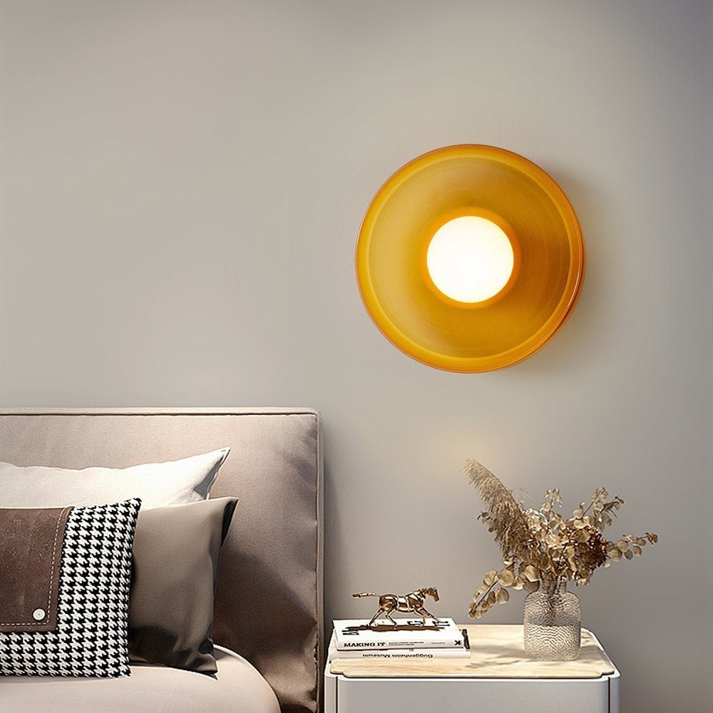 Zayn Colorful Glass Round LED Ceiling Light