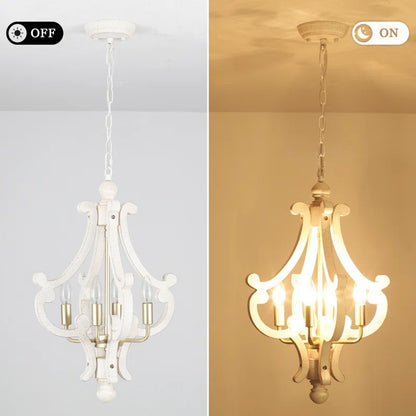 Astridina Rustic Antique Wooden French Country Chandelier