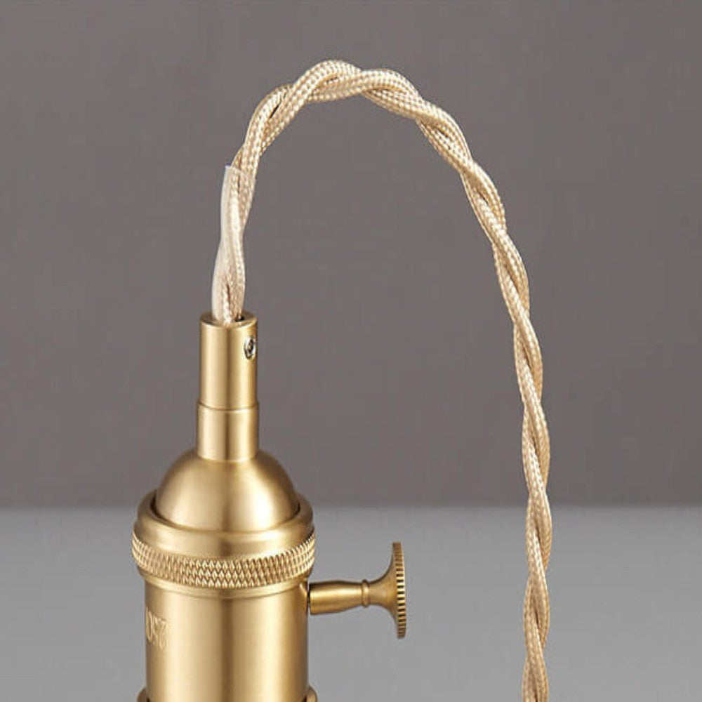 Seraphel Vintage 1-Light Glass Brass Pendant Light