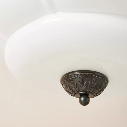 Cyrilith Vintage Milk Glass Oiled Brass Eloise Pendant light