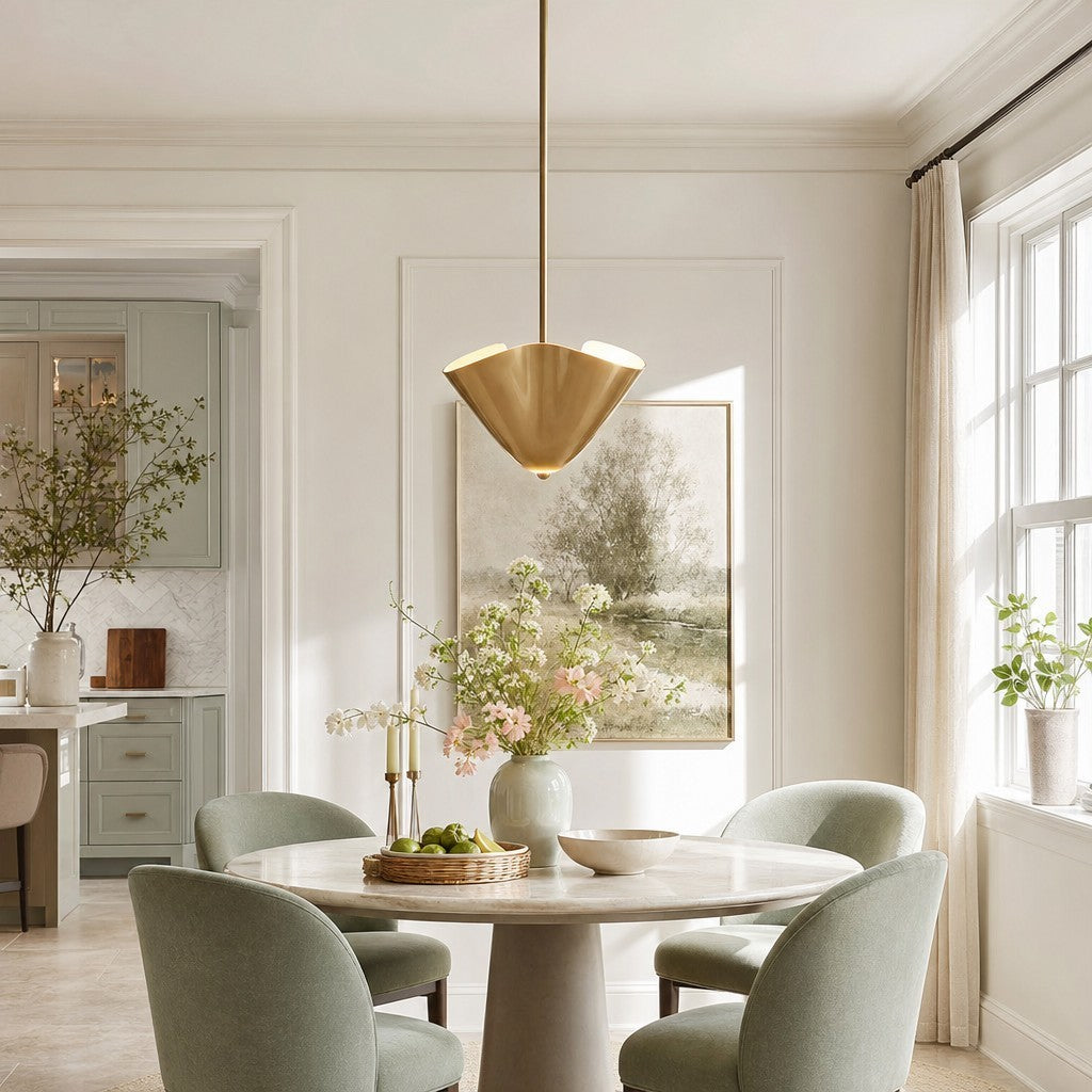 Franklin Modern Shell Glass Fazzo Pendant Light