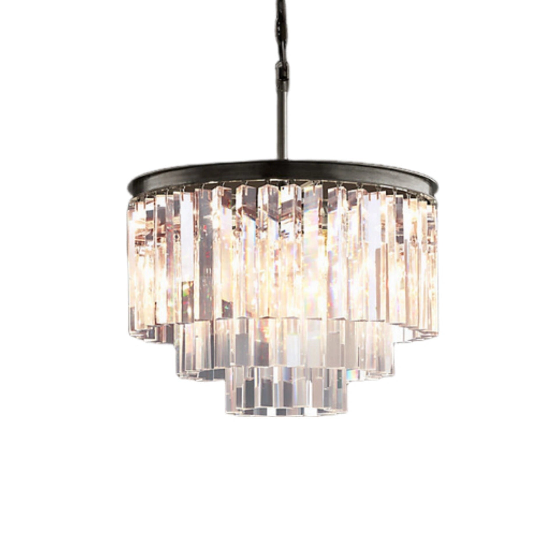 Guinevere Vintage Luxury Tiered Round Crystal Chandelier