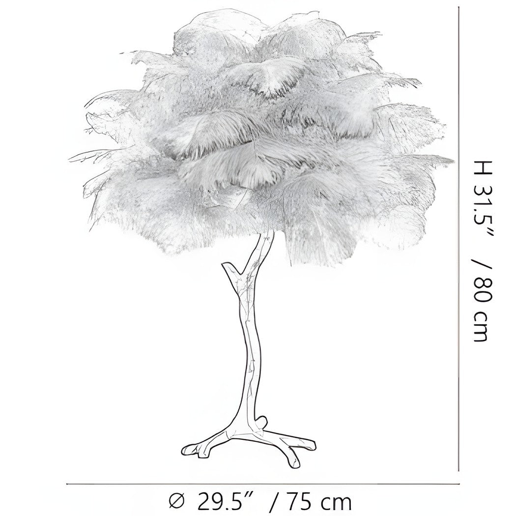 Marco Ostrich Feather Table Lamp