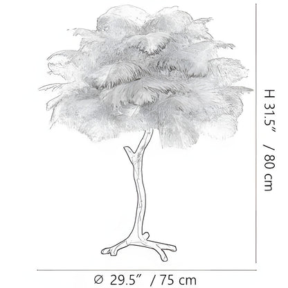 Marco Ostrich Feather Table Lamp