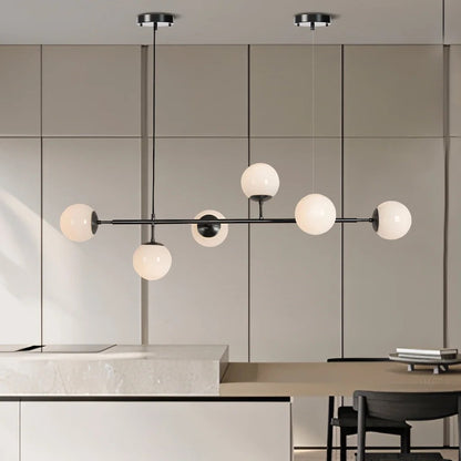 Celestina 6 Light Linear Glass Orb Pendant Light