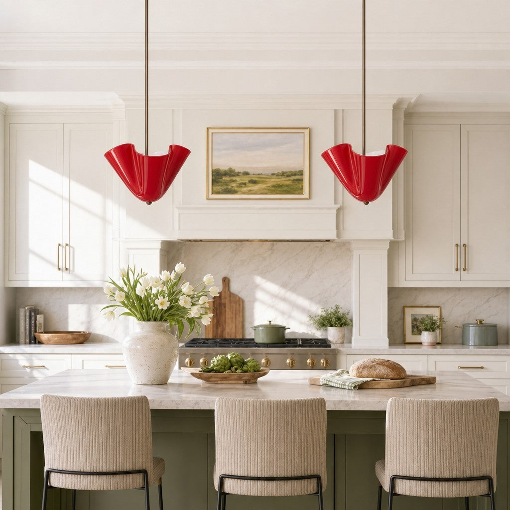 Franklin Modern Shell Glass Fazzo Pendant Light