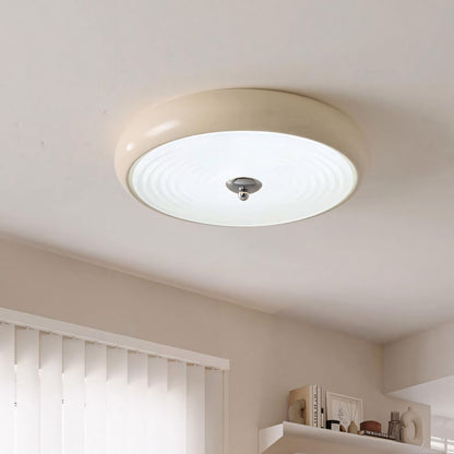 Laren Ribbed Glass Shade Led Circular Light
