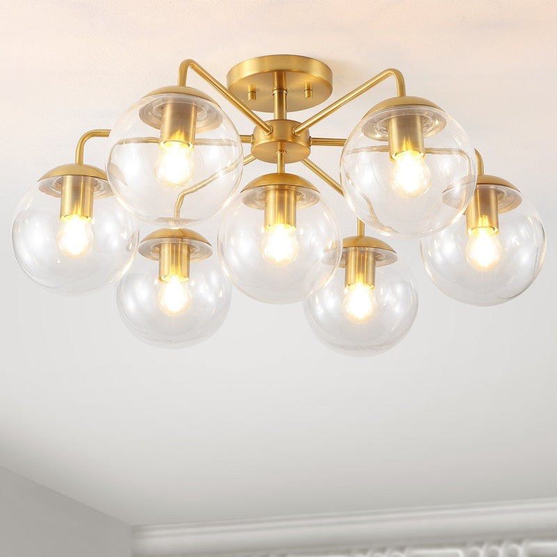 Richter Farmhouse Globe Glass Semi Flush Mount Ceiling Light