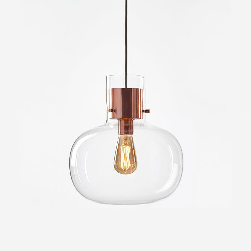 Dravon Minimalist Amber Glass Bottle Pendant Light