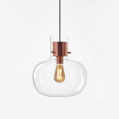 Dravon Minimalist Amber Glass Bottle Pendant Light