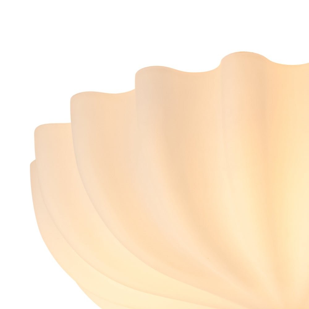 Dakota Modern Flower Shape Milk Glass Ceiling Light