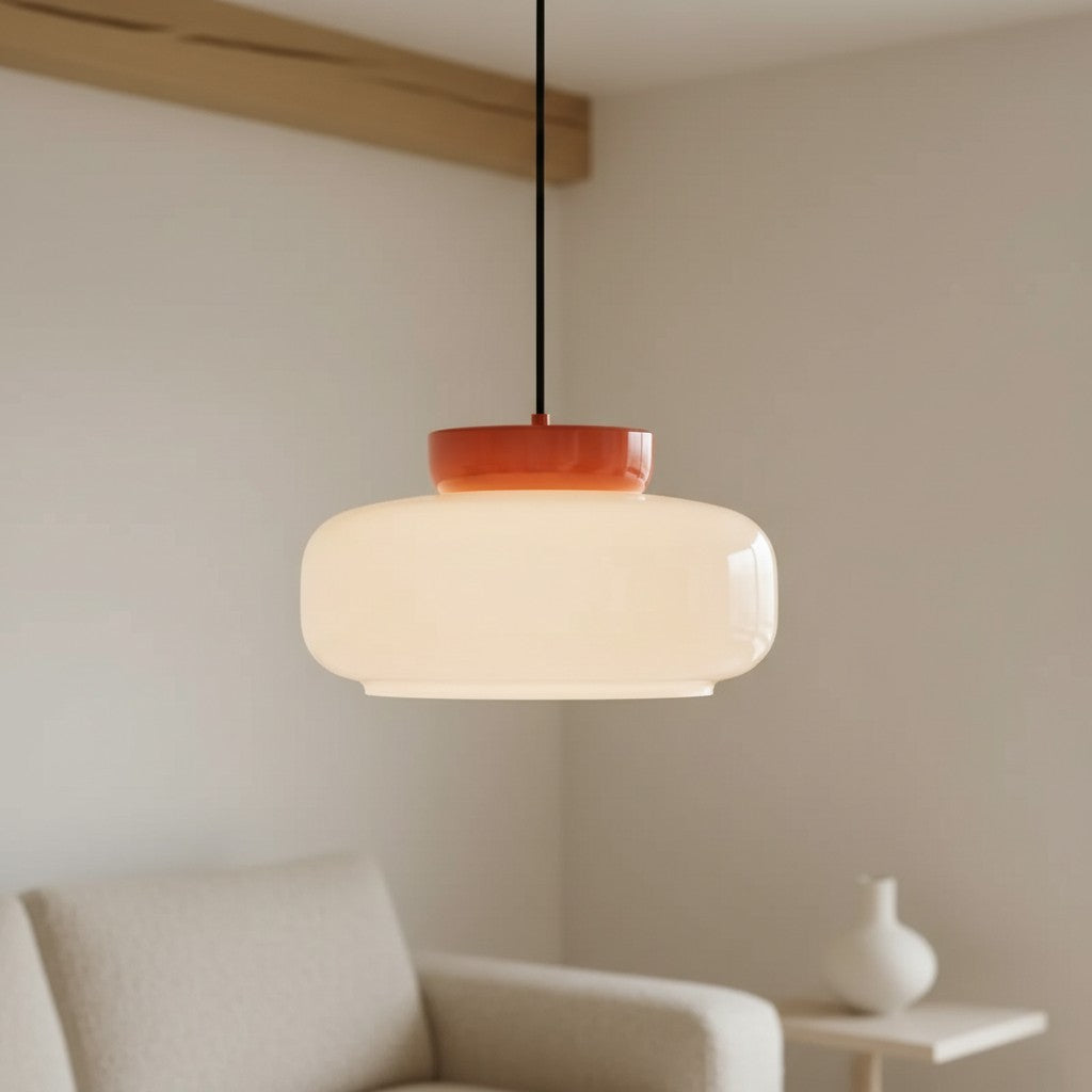Smith Modern Nordic Bauhaus Macarons Bowl Shade Ceramic Pendant Light