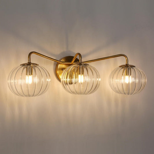 Cedric Modern Brass Spherical Glass Wall Light