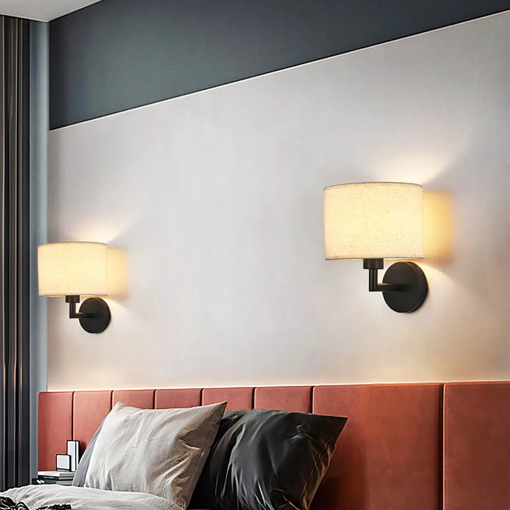 Delena Linen Drum Shade Wall Sconce
