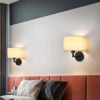 Delena Linen Drum Shade Wall Sconce