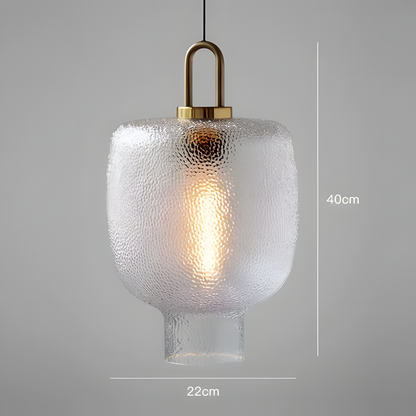Cove Rustic Glass Metal Pendant Light
