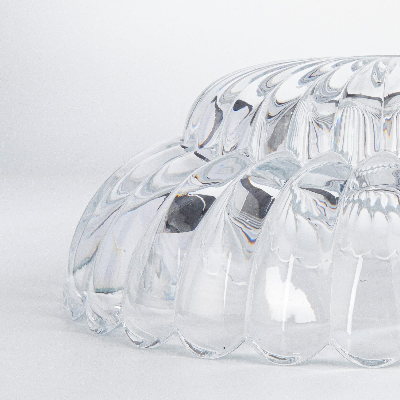 Fyxar Clear Glass Scalloped Flush Mount Light