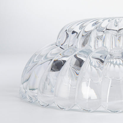 Fyxar Clear Glass Scalloped Flush Mount Light