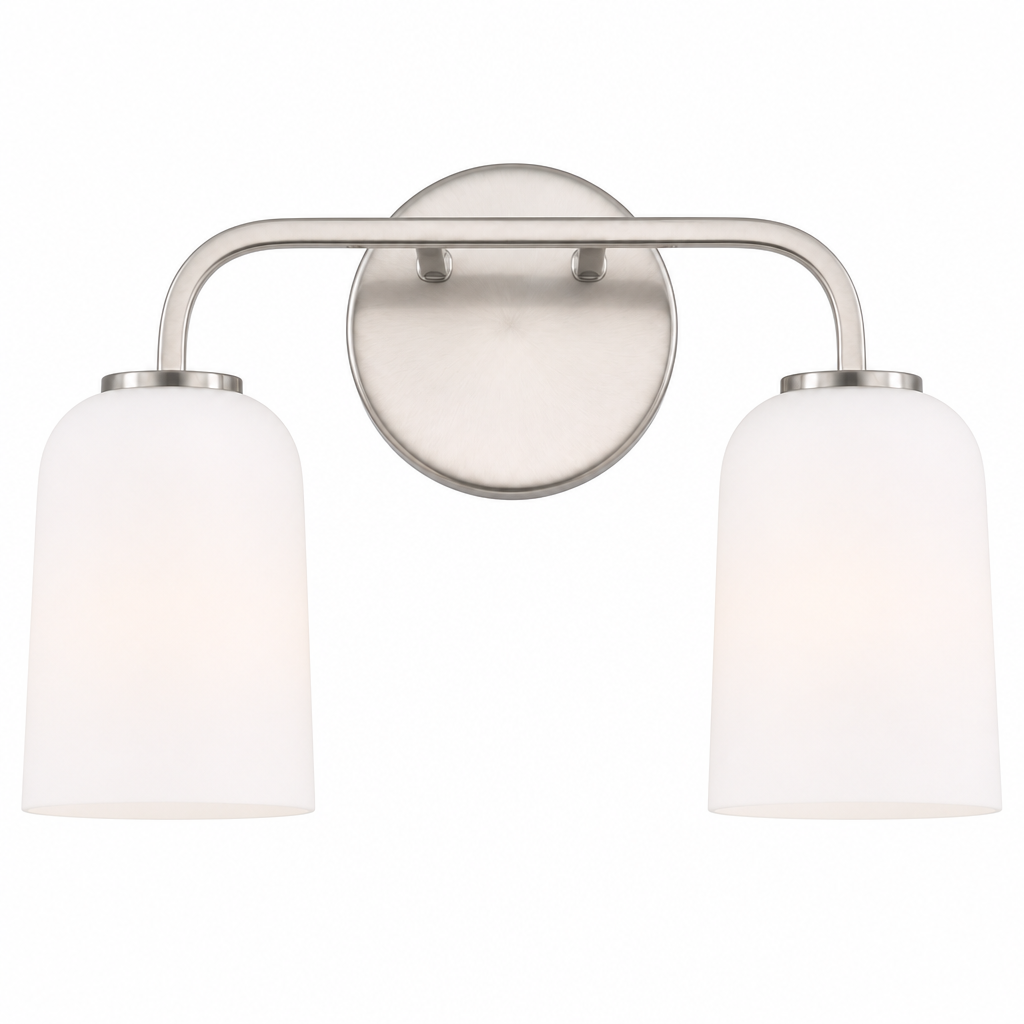 Bransen Modern Milk Glass 2/3-Light Vanity Wall Sconce