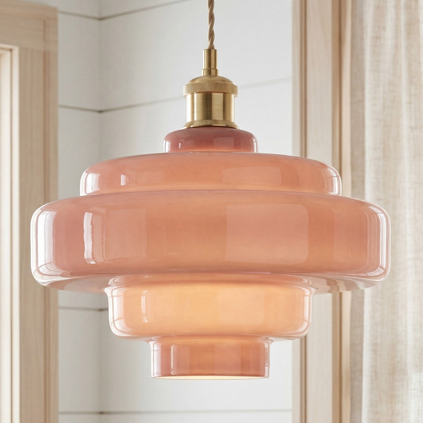 Yves Vintage Tiered Glass Pendant Light