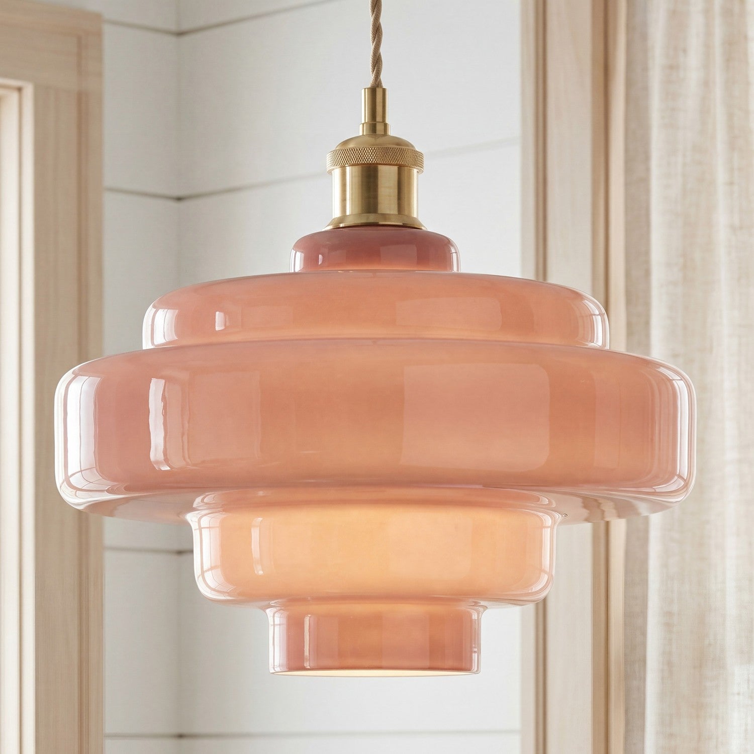 Yves Vintage Tiered Glass Pendant Light
