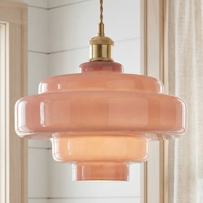 Yves Vintage Tiered Glass Pendant Light