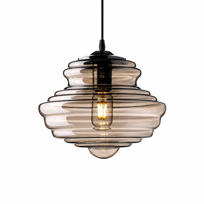 Helix Modern Glass Spool Pendant Light