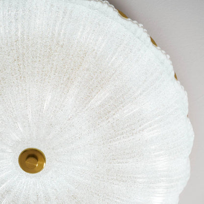 Caladri French Round Ripple LED Glass Ceiling Light