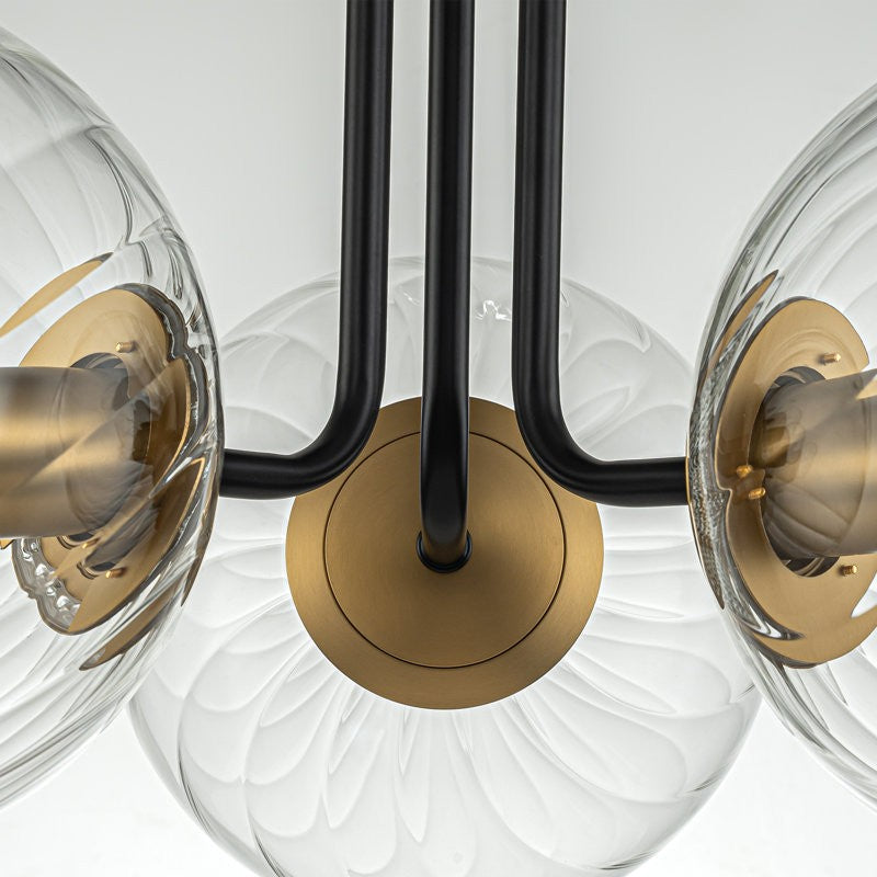Ivey Water Ripple Glass Globe Ceiling Light