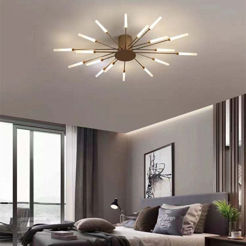 Pranika Modern Sputnik LED Fireworks Semi Flush Mount Ceiling Light