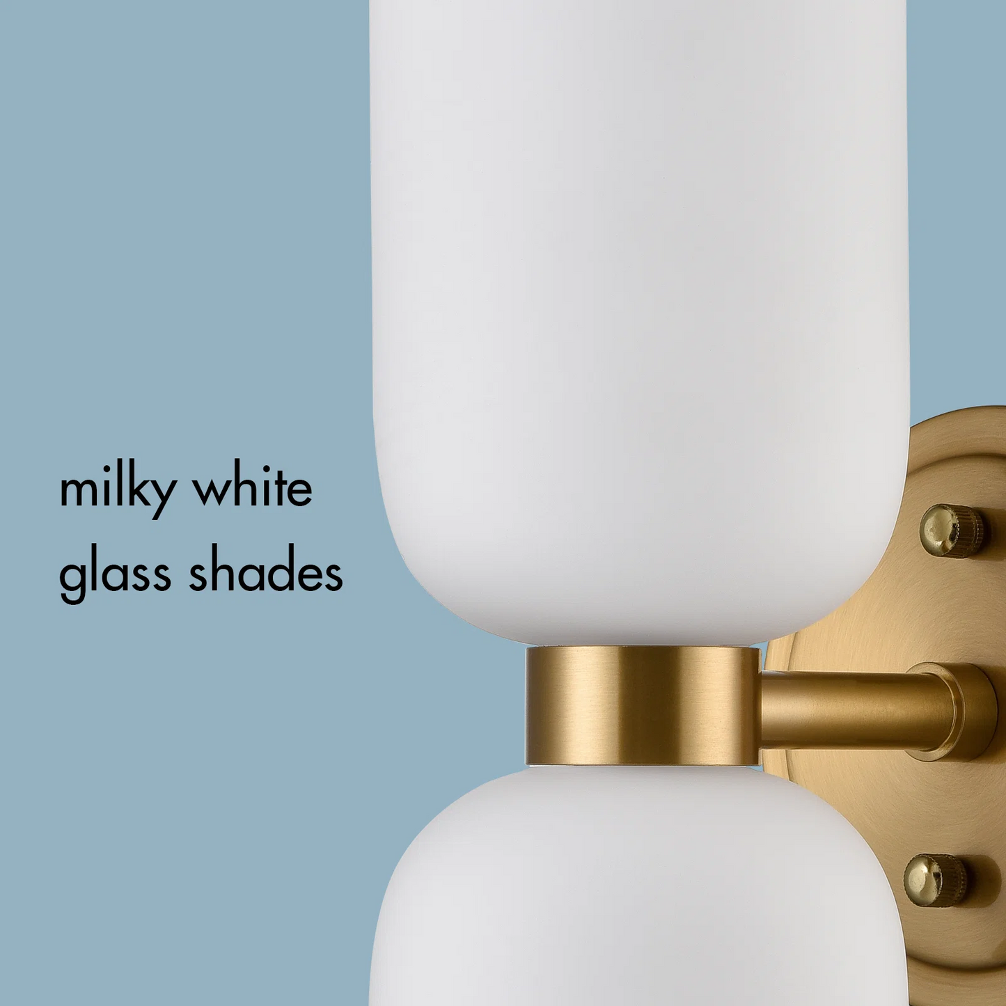 Mynith Milky Glass Tube Up Down Vanity Wall Sconce