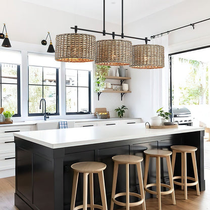 Raphael Beachy 3 Light Dimmable Drum Chandelier for Dining Room