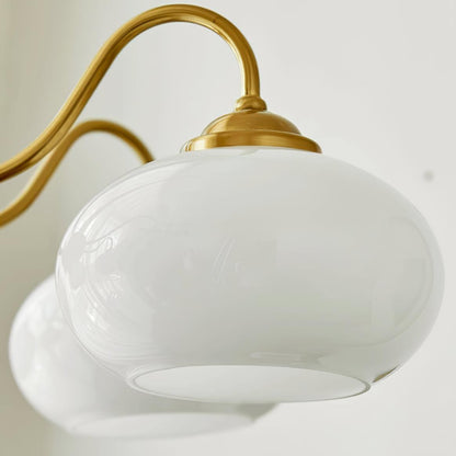 Xyrian Farmhouse Wood White Bauhaus Persimmon Chandelier