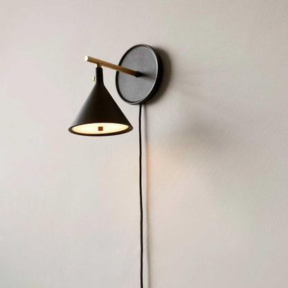 Anoushka ‎Minimalist Black Cast Wall Sconce